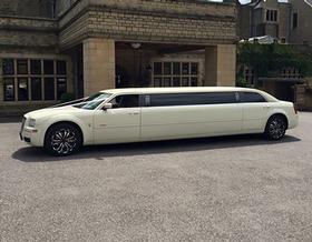 Limo hire Surrey. Chrysler baby Bentley limousine.